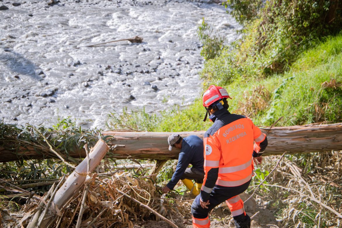 Rescate de becerro en el sector de Quimiag