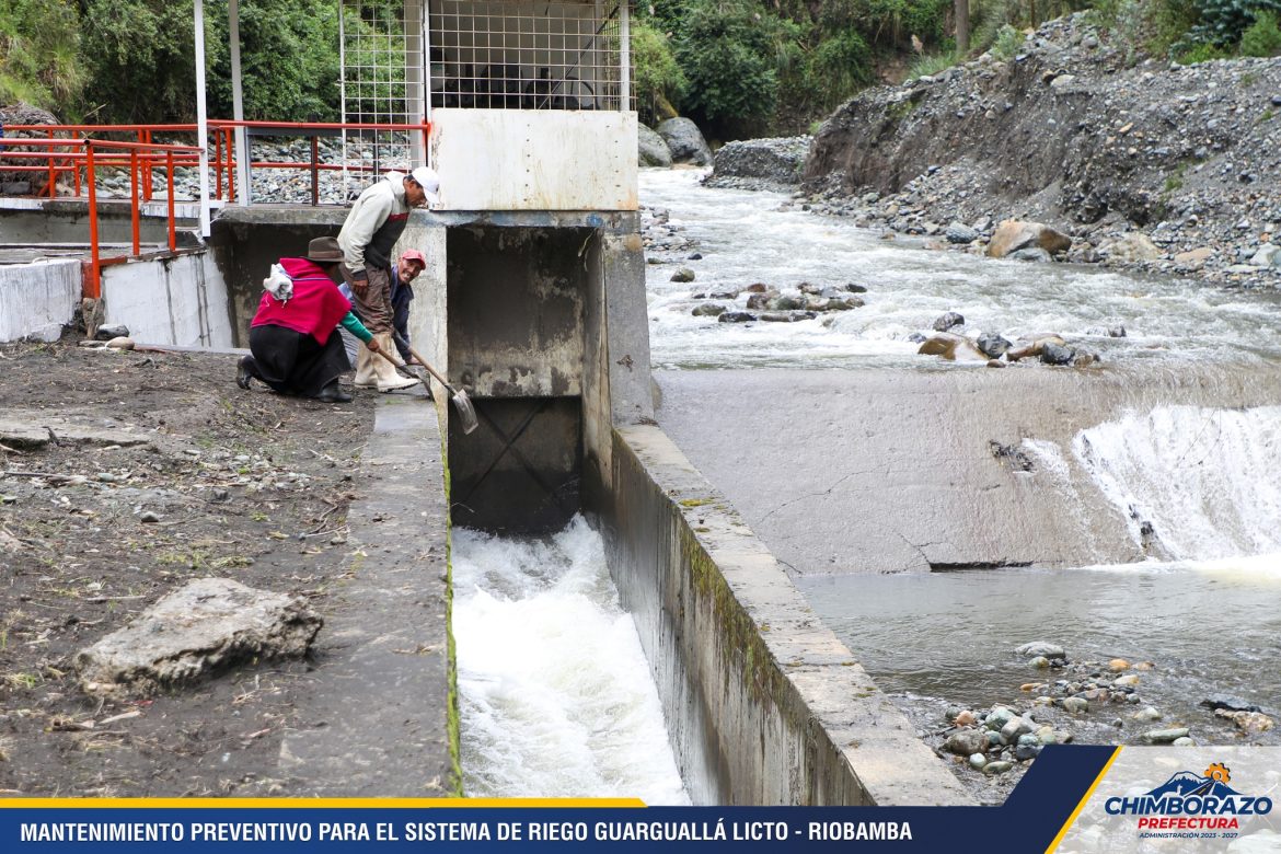Mantenimiento preventivo para el sistema de riego Guarguallá Licto -Riobamba