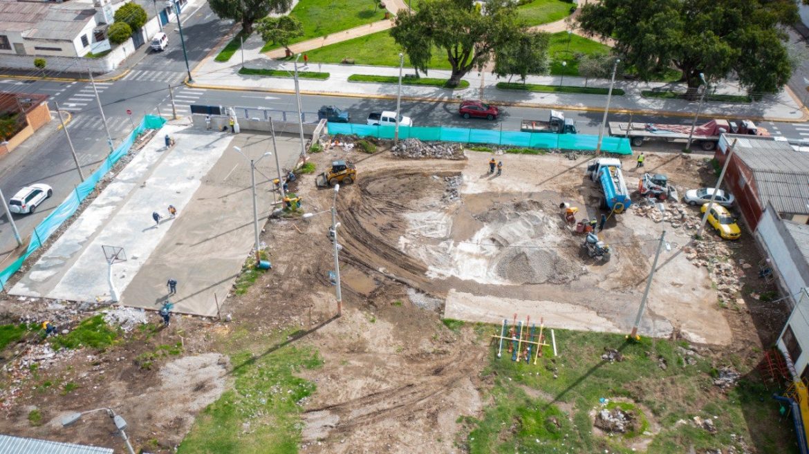 Avanza la reconstrucción del Parque de los Adolescentes en Bellavista 